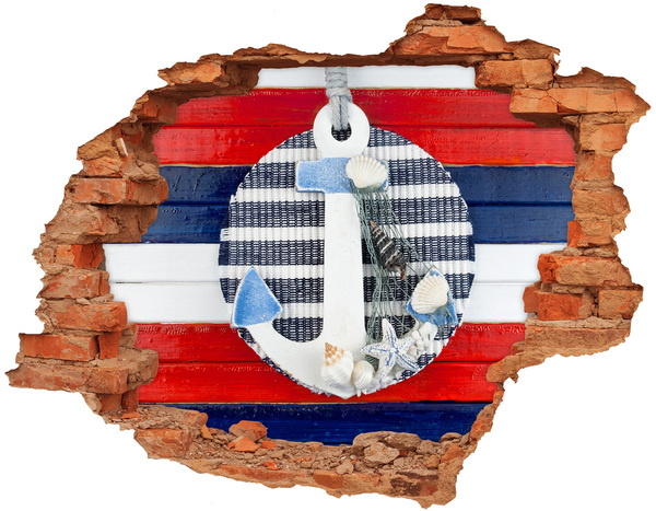 Autocolant un zid spart cu priveliște Aventură pe mare cu scoici