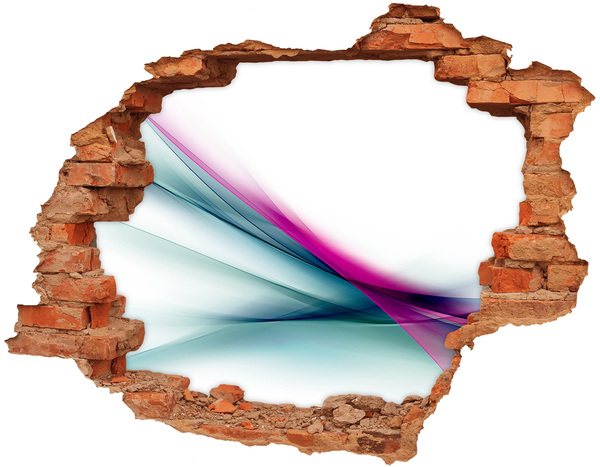 Autocolant 3D gaura cu priveliște valuri abstracte