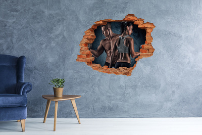 Autocolant autoadeziv gaură Sală de sport în acțiune