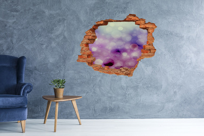 Autocolant 3D gaura cu priveliște Gaură colorată în perete