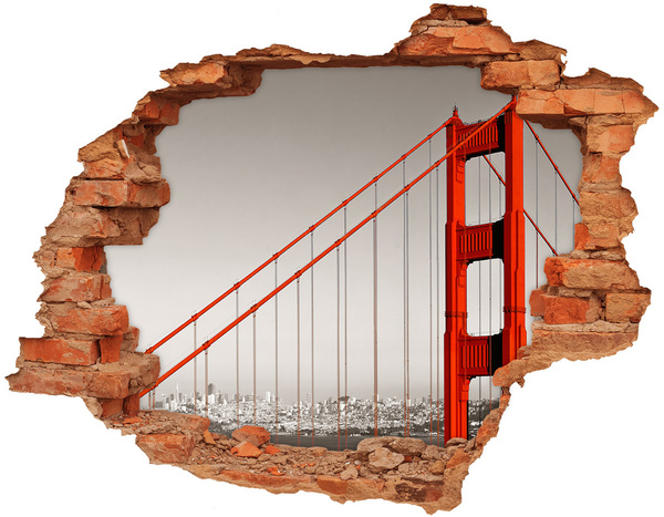 Autocolant gaură 3D Podul Golden Gate din San Francisco
