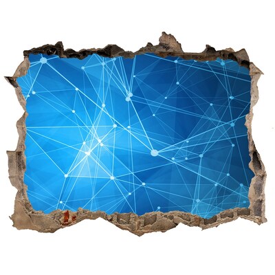 Fototapet un zid spart cu priveliște Spațiul digital din spatele peretelui