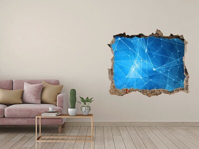 Fototapet un zid spart cu priveliște Spațiul digital din spatele peretelui