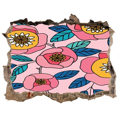 Autocolant autoadeziv gaură Mural floral cu gaură în perete