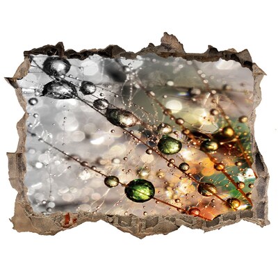 Autocolant un zid spart cu priveliște Structura cristalină în lumină