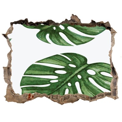 Autocolant de perete gaură 3D Monstera