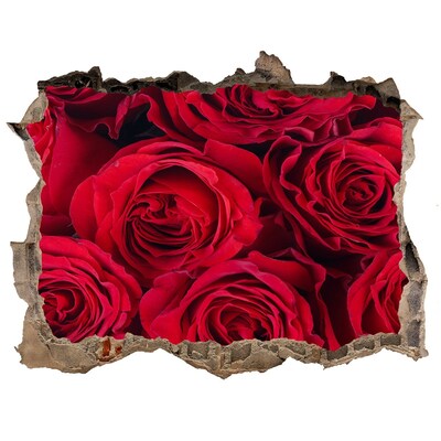 Autocolant autoadeziv gaură Trandafiri într-un zid ruinat