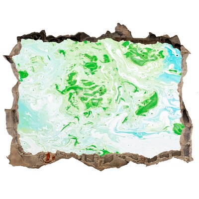 Fototapet un zid spart cu priveliște O oază verde într-o gaură din perete