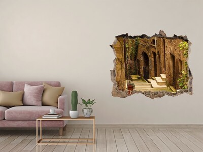 Fototapet un zid spart cu priveliște O stradă fermecătoare din oraș