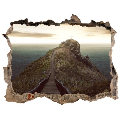 Autocolant de perete gaură 3D Calea spre Rai