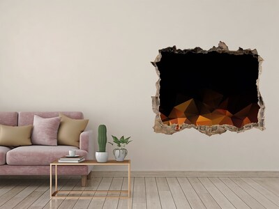 Autocolant un zid spart cu priveliște Interiorul vulcanului