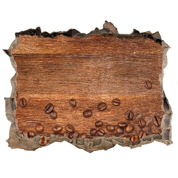 Autocolant un zid spart cu priveliște Perete de cafea ruinat