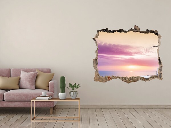 Autocolant 3D gaura cu priveliște Vedere a insulei grecești