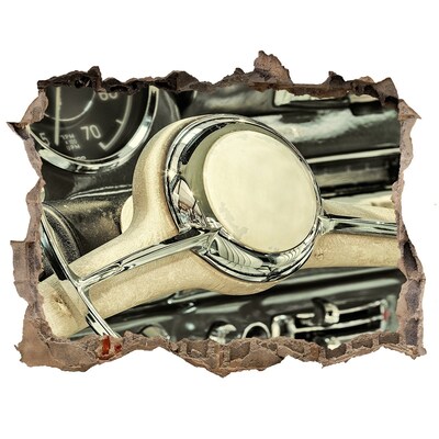 Fototapet un zid spart cu priveliște Cockpitul elegant al unei mașini clasice