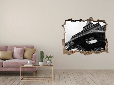 Autocolant autoadeziv gaură Turnul Eiffel într-un decor monocromatic