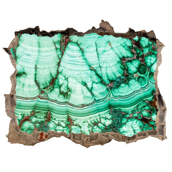 Fototapet 3D gaură în perete Grota de Malachit