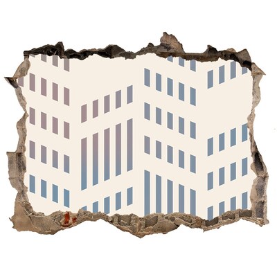 Fototapet un zid spart cu priveliște Farmecul urban din spatele zidului