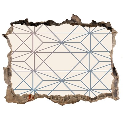 Fototapet 3D gaură în perete Model geometric printr-o gaură în perete