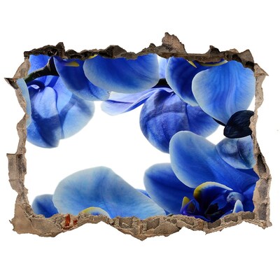 Autocolant 3D gaura cu priveliște Albastru orhidee