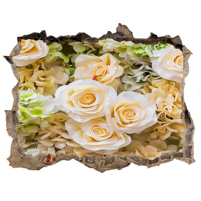 Autocolant autoadeziv gaură Un paradis al florilor în spatele zidului