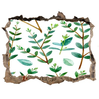 Autocolant un zid spart cu priveliște Grădină verde din beton