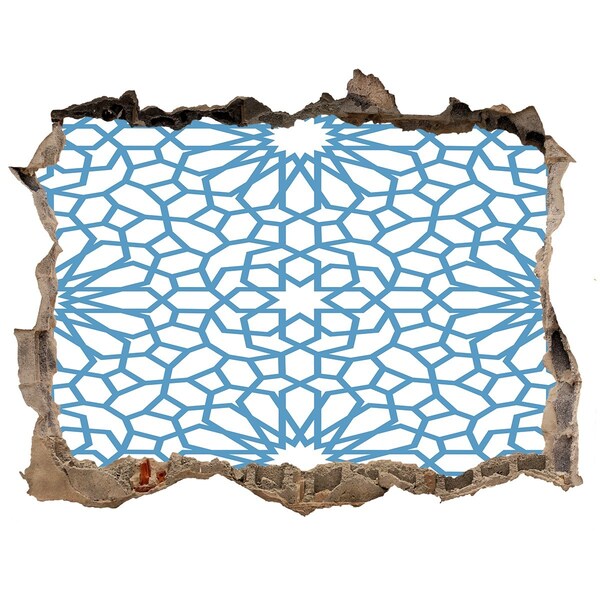 Autocolant de perete gaură 3D Model mozaic într-o gaură din perete