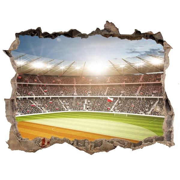 Autocolant de perete gaură 3D Stadionul în acțiune
