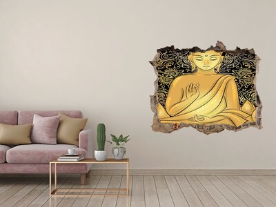 Autocolant gaură 3D Sitting buddha