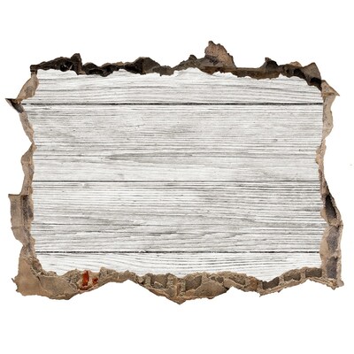 Autocolant un zid spart cu priveliște Podea de lemn într-o gaură din perete