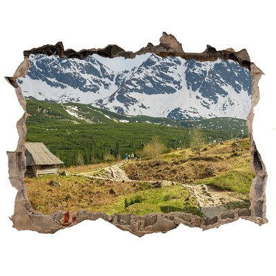 Autocolant autoadeziv gaură Peisaj montan cu un sat