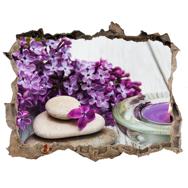 Autocolant gaură 3D O oază florală de pace