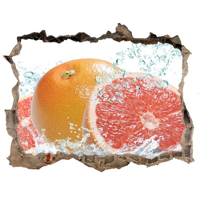 Fototapet 3D gaură în perete Grapefruit