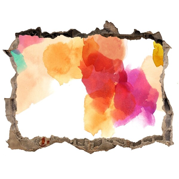 Autocolant un zid spart cu priveliște Gaură colorată în perete