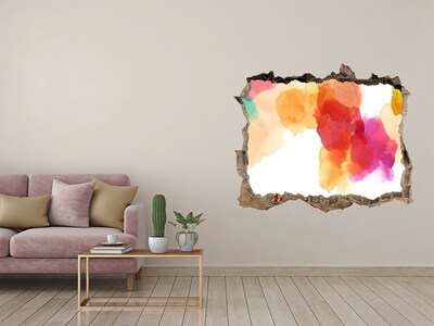 Autocolant un zid spart cu priveliște Gaură colorată în perete