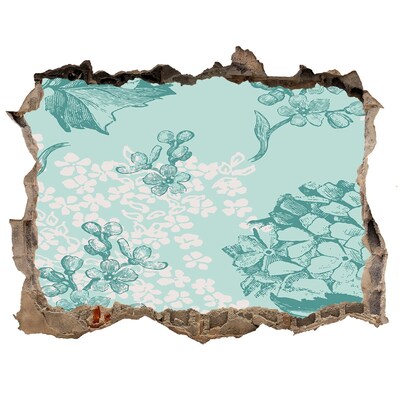 Autocolant autoadeziv gaură Mural floral cu gaură în perete