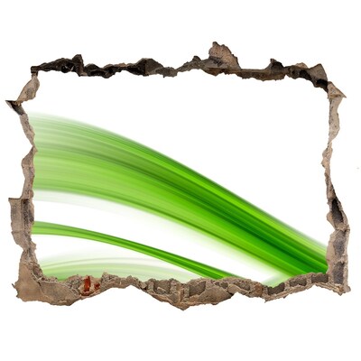 Autocolant un zid spart cu priveliște Pajiște verde printr-o gaură în perete