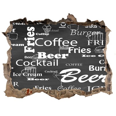 Fototapet 3D gaură în perete Haos culinar în gaură