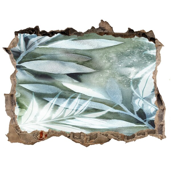 Fototapet un zid spart cu priveliște O oază verde într-o gaură din perete