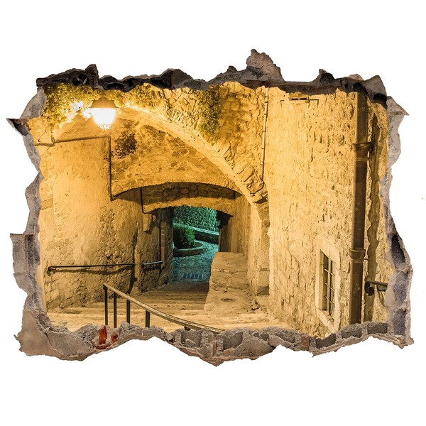 Autocolant 3D gaura cu priveliște O stradă istorică din orașul vechi