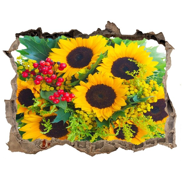 Autocolant autoadeziv gaură Buchet de floarea-soarelui