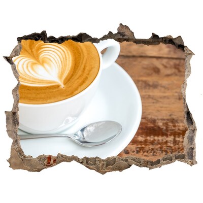 Fototapet 3D gaură în perete Cafea într-o ceașcă
