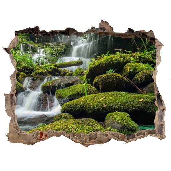 Autocolant un zid spart cu priveliște Cascada din pădure