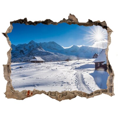 Autocolant de perete gaură 3D Hale tatry