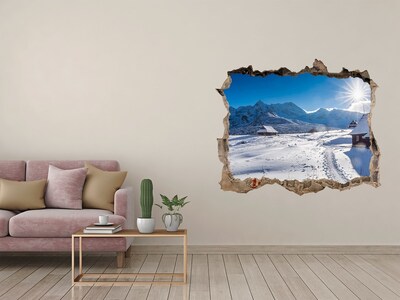 Autocolant de perete gaură 3D Hale tatry