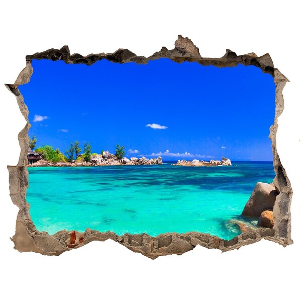 Autocolant autoadeziv gaură Plaja seychelles