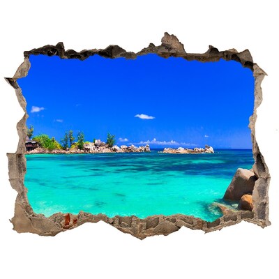 Autocolant autoadeziv gaură Plaja seychelles