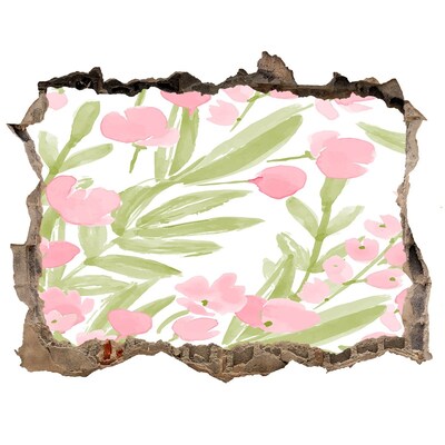 Autocolant de perete gaură 3D Model floral