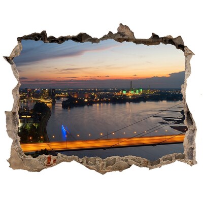 Autocolant un zid spart cu priveliște Dusseldorf, germania