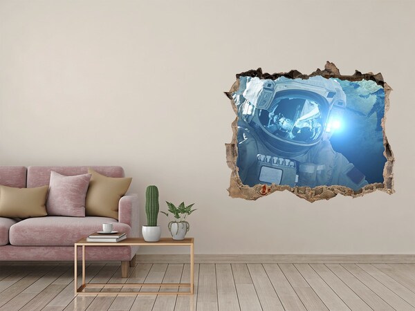 Autocolant gaură 3D Cosmonaut