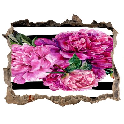 Autocolant gaură 3D Mural floral cu gaură în perete